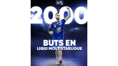 Valero Rivera supera la marca histórica de 2000 goles en la Starligue francesa
