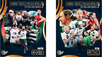 Martim Costa y Petra Simon, mejores jóvenes de 2024 en los EHF Excellence Awards