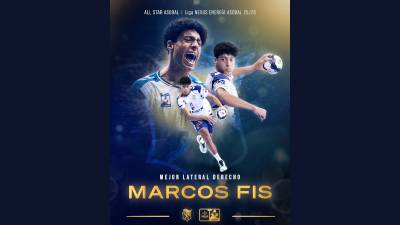 Marcos Fis, mejor lateral derecho de la Liga Nexus Energia Asobal 25/26