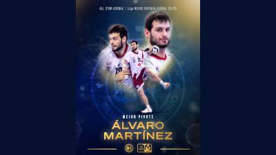 Alvaro Martínez completa el siete ideal de la Liga Nexus Energia Asobal 25/26