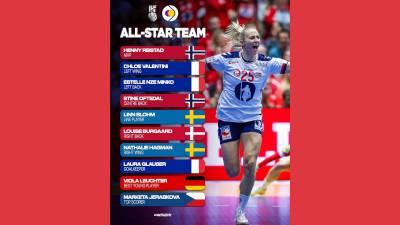 Henny Reistad MVP del Mundial femenino 2023. All Star Team