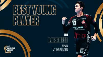 Ian Barrufet elegido mejor joven del 2025 en los EHF Excellence Awards