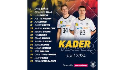 Gislason publica los 17 convocados de Alemania para Paris 2024